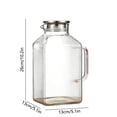 thumbnail image 3 of 1 Gallon thickened Square Glass Pitcher with Lid, Classic Stripes Water Pitchers for Fridge, Glass Carafe for Hot/Cold Brew Drink, Extra Large Jug with Handle for Iced Tea, Coffee, Juice, 3 of 6
