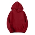 thumbnail image 1 of Women's Slim Pullover Hoodies - Artificial Short Velvet Sweaters, Long Sleeve with Pockets, Suitable for Winter and Fall, 95% Polyester, Multiple Sizes, 1 of 5