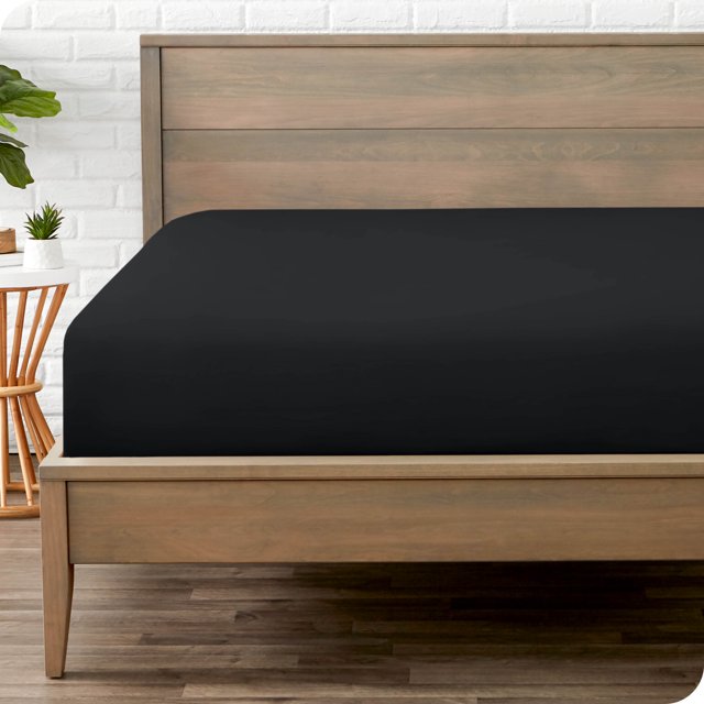 Bare Home Drap-Housse - Premium 1800 Collection - Poche Profonde - Ultra Doux, Résistant aux Plis - California Très Grand, Noir