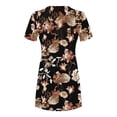 thumbnail image 4 of SMihono Robe Maxi Bohème d'Été pour Femmes Grande Taille Mode pour Femmes à Col Rond à Manches Courtes Robe Chandail Imprimée Robe de Plage Évasée, 4 of 4