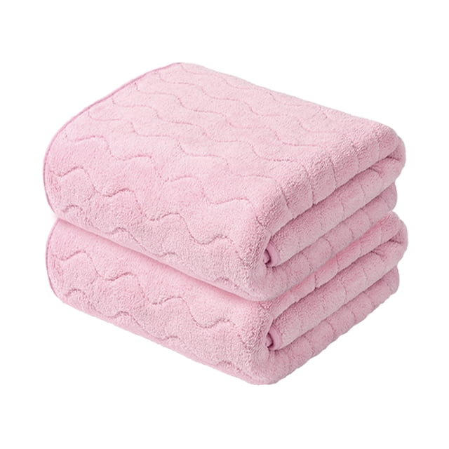 2Pcs Bath Towels For Bathroom Thick Soft Absorbent Towel Household Wash Face Gift Towel