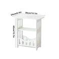 thumbnail image 3 of Pvc, Table Table de Chevet en Pvc Blanche, Table de Nuit Multifonctionnelle en d'Appoint avec Étagères de Rangement, Petite Table Carrée pour Salon et Chambre (1 Pce) Rkxzt, 3 of 6