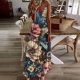 thumbnail image 1 of Ovzne Robes d'Été pour Femmes Robe pour Femme Robes d'Été pour Femmes Imprimé Sans Manches Col Rond Robe Décontractée Robes Robe de Vacances Imprimée Liquidation, 1 of 5