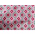 thumbnail image 4 of oneOone Cotton Poplin Fabric Diamond & Swirl Ikat Decor Fabric Printed BTY 56 Inch Wide, 4 of 4