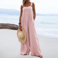 thumbnail image 1 of TIMIFIS Combinaison d'Été pour Femmes, Décontractée, Ample, Longue, Jambes Larges, Polyester avec Poches, 1 of 6