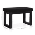 thumbnail image 4 of Bouclair Black Fabric and Wood Bench, 4 of 4
