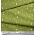 thumbnail image 3 of Soimoi Green Silk Fabric Tree Christmas Print Sewing Fabric Yard 42 Inch Wide, 3 of 3