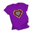 thumbnail image 1 of Hauts d'Été pour Femmes 2023 Femmes Décontracté Imprimé Manches Courtes Col Rond T-Shirt Ample Blouse Hauts, 1 of 3