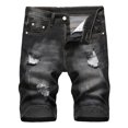 thumbnail image 1 of Teissuly Summer Shorts Discount Men's High-end Ripped Personality Camouflage Stitching Trend Shorts, 1 of 8