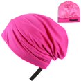 thumbnail image 2 of Bonnet de Nuit Slouchy Ajustable Doux avec Doublure en Satin, 2 of 4