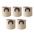 thumbnail image 1 of (5 Packs) Thickened Felt Planting Bag Non-woven Tree Planting Bag-2 Gallon Double Handles (20*20CM), 1 of 14
