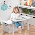 thumbnail image 3 of Costway Banc de Rangement Convertible 3-en-1 pour Enfants Ensemble Table et Chaises d'Activité en Bois, 3 of 10