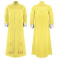 thumbnail image 1 of Moggemol Robe de Clergé d'Église pour Homme avec Étole Costume de Prêtre pour Jeu de Rôle Manches Longues Croix Dorée Soutane Jaune P, 1 of 7