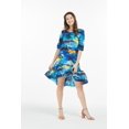 thumbnail image 4 of Women's Hawaiian 3/4 Sleeve Mermaid Ruffle Tunic Dress XL Sunset Blue, 4 of 5