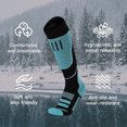 thumbnail image 2 of Graflsoa Unisex High-Performance Ski Socks with Geometric Design, Quick-Dry Cotton Blend for Men & Women, One Size Fits All (39-44), Various Colors Available, 2 of 6