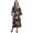 Black, variant on Bimba Oxford Blue Flower Leaves & Poppy Printed Crossover Robes Bridesmaid Getting Ready Shirt Dresses Bathrobes For Women S