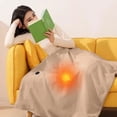 thumbnail image 3 of RKSTN electric heating shawl USB Heated Blanket Heated Throw Blanket USB Throw Blanket With Zipper Wearable Portable Throw Wrap Washable, 3 of 8