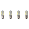 thumbnail image 1 of 4X BA15S 12V White LED Sidelight Indicator Car Light Bulb 1156 P21W Silver 33-LED, 1 of 8