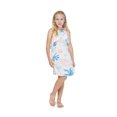 thumbnail image 1 of Robe Hawaïenne pour Fille à Col Rond avec Volants au Coucher de Soleil Néon, 1 of 5