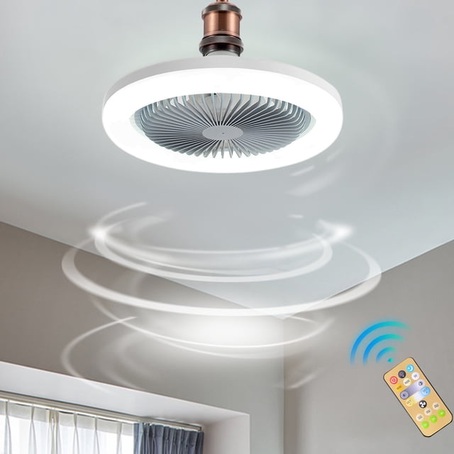 Dvkptbk Ceiling Fan with Lights,Enclosed Low Profile Fan Light,Ceiling Light with Fan,Hidden Fan Home Appliances