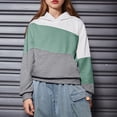 thumbnail image 4 of 2025 Boy And Grils Unisex Kids Color Block Sweatshirt Hooded Pocket Pullover Hoodies Green, 4 of 5