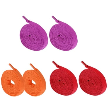 jinwen 3 Paires de Lacets de Patins Solides pour Patins à Roulettes d'Extérieur Lacets de Chaussures de Patinage sur Glace 3 Paires Rouge+orange+