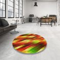 thumbnail image 4 of Ahgly Company Tapis d'Intérieur Rectangulaires Transitionnels Rouges Lavables à la Machine, 4 Pieds x 6 Pieds, 4 of 7