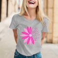 thumbnail image 2 of TSADFHJI T-Shirt Surdimensionné Femme Vert T-Shirt Imprimé à Manches Courtes Col Rond Haut Blouse TG Gris, 2 of 5