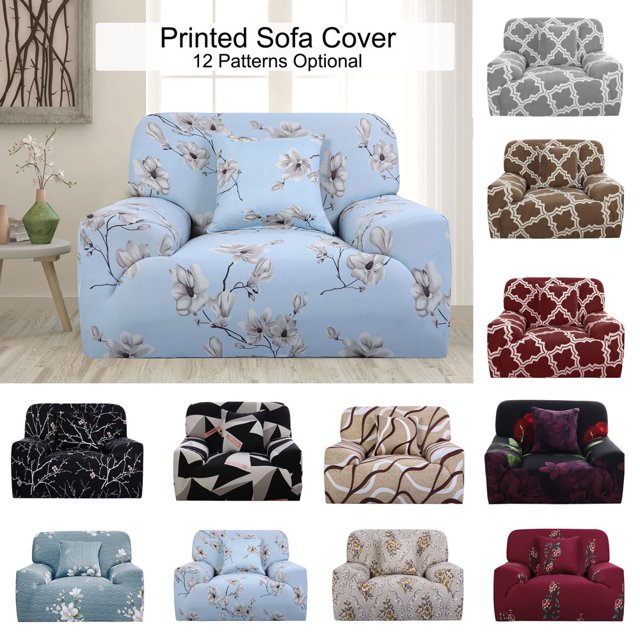 SUTENGDA Stretch Spandex Sofa Slipcover for Loveseat Red Flower Medium