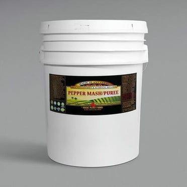 Fiery Farms Purée de Piment Habanero des Antilles Occidentales Vert – Piquant Végétal et Acidulé Botanique, Seau Industriel en Vrac de 18,93 L (5 Gallons)