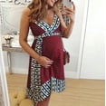 thumbnail image 1 of Dvkptbk Robe de Maternité d'Été Sans Manches pour Femmes, Débardeur de Grossesse, Vêtements pour Maman, Mode d'Été pour Dames, Imprimé, Bretelles Sans Manches, Robe de Maternité - Soldes d'Été Liquidation, 1 of 6