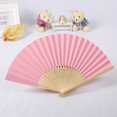 thumbnail image 3 of Binwennn Crepe Paper Flower Solid Fan Folding Folding Party Wedding Hand Dance Held Silk Pattern Color Tools & Home Improvement, 3 of 3