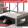 thumbnail image 4 of Yiwa Corner Computer Desk, L-Shaped with LED, Storage Drawers & Power Outlets, 4 of 9