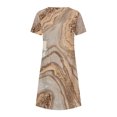 thumbnail image 5 of Robe Maxi pour Femmes Été Bohème à Imprimé à Manches Courtes Robe de Plage Robe Longueur Genou Robe à Manches Courtes en Liquidation, 5 of 5
