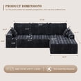 thumbnail image 3 of JARCLIC Boneless Sectional Sofa, 108" Modular Sectional Sofa with Right Facing Chaise, Oversized L-Shape Cloud Couches for Living Room, No Assembly Required,Gray, 3 of 7