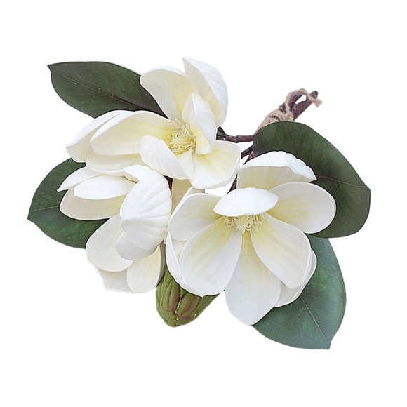 Bouquet Floral de Magnolia pour Tables et Centres de Table – Arrangements Réalistes de Magnolia pour Mariages et Déco Maison
