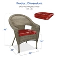 thumbnail image 4 of Jeco Chaise de Patio en Osier Clark, Gris et Rouge Brique (Ensemble de 2), 4 of 7