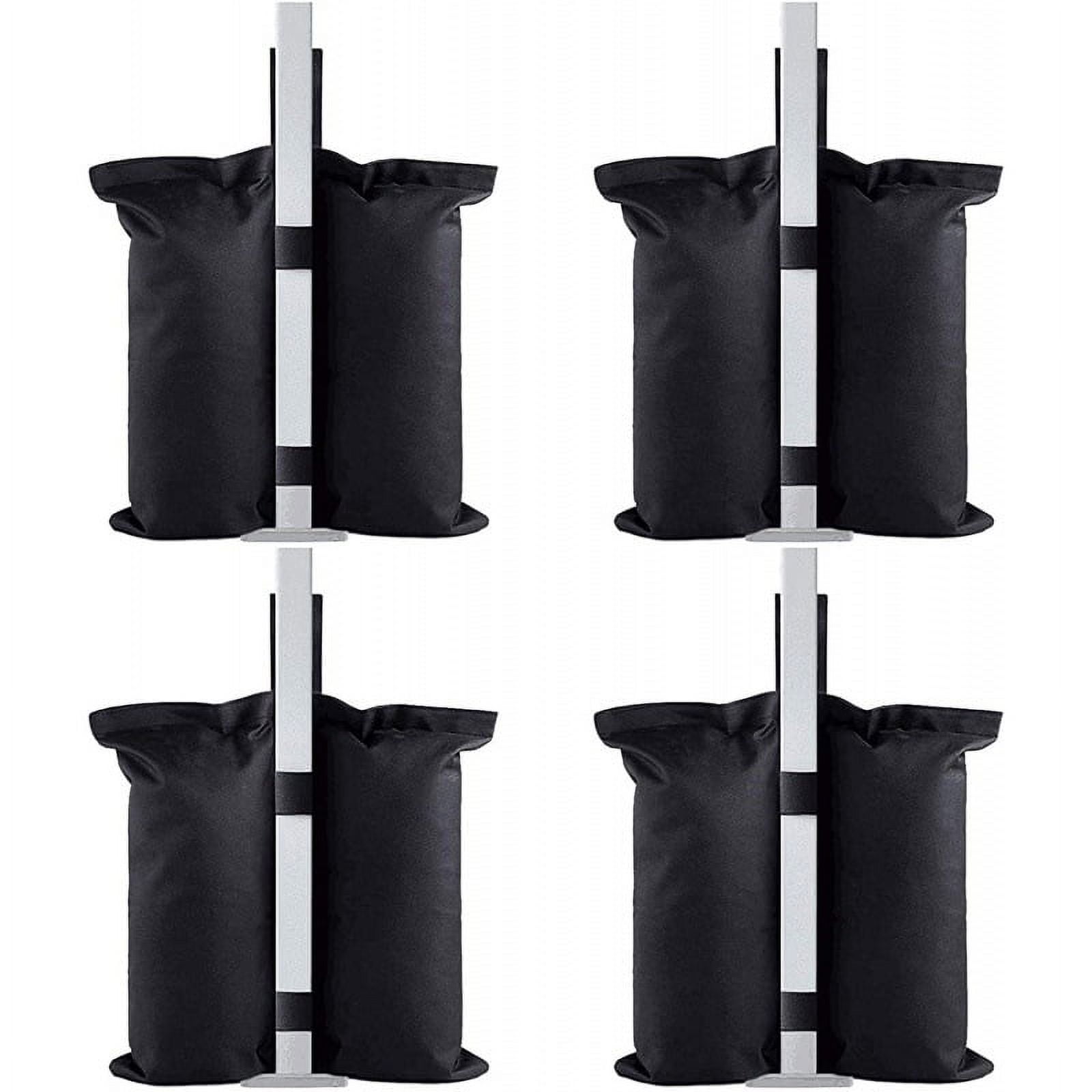 Nielieping Set Of 4 Gazebo Weights, 600d Industrial Gazebo Weights, Pvc Inner Coating, Gazebo Sandbag For Pop-Up Tent, Canopy Or Parasol (Double-Tube)