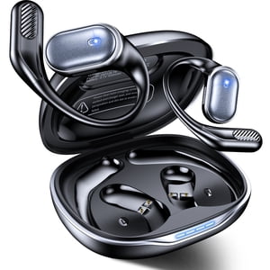 VEATOOL T6 Casques d'oreille ouverts, Bluetooth 5.4, 60H Le son stéréo de l'heure de jeu, Air Conduction IPX7 Ecouteur d'oreille ouverte étanche avec crochets d' oreille
