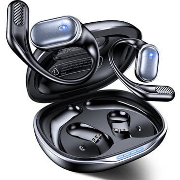 VEATOOL T6 Open Ear Headphones,Bluetooth 5.4, 60H Playtime Stereo Sound, Air Conduction IPX7 Waterproof Open Ear Earbud with Ear Hooks