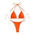 thumbnail image 1 of DGMIOCS Women's Modest Swimsuit Women's Tankini Set Orange L, 1 of 3