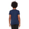 thumbnail image 2 of Bella Canvas Youth Short Sleeve Triblend Tee, M, Navy Triblend, 2 of 3
