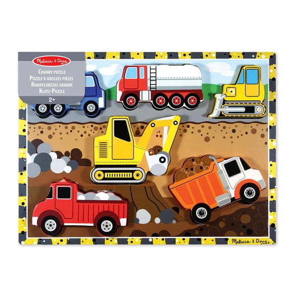 Melissa & Doug Puzzle Chunky de construction