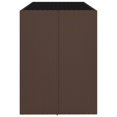 thumbnail image 2 of vidaXL Bar Table with Glass Top Brown 185x80x110 cm Poly Rattan, 2 of 4