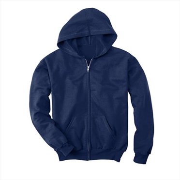 Hanes P480 Comfortblend Ecosmart Full-Zip Kids Hoodie Sweatshirt Size - Medium - Navy