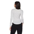 thumbnail image 3 of No Boundaries Women's Long Sleeve Henley Top, 3 of 6