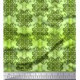 thumbnail image 1 of Soimoi polyester Crepe Fabric Damask Ethnic Fabric Prints By Yard 42 Inch Wide, 1 of 3