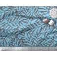 thumbnail image 2 of Soimoi Blue polyester Crepe Fabric Artistic Leaves Print Fabric by Yard 42 Inch Wide, 2 of 3