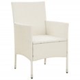 thumbnail image 2 of vidaXL Garden Chairs with Cushions 4 pcs Poly Rattan White, 2 of 5