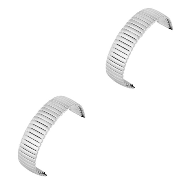 Redempat Elastic And Adjustable Fit For Any Occasion Durable And Long-lasting Stainless Steel Replacement 20MM silver 2Set